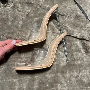NWB Clear Stiletto Heels 7.5